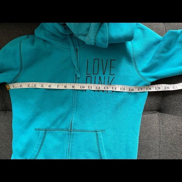 Pink Victoria’s Secret blue zip up hoodie size small - Picture 9 of 9